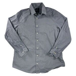 Ben Sherman Shirt Mens Size 16 32/33 Blue Button Up Collared Long Sleeve Stretch